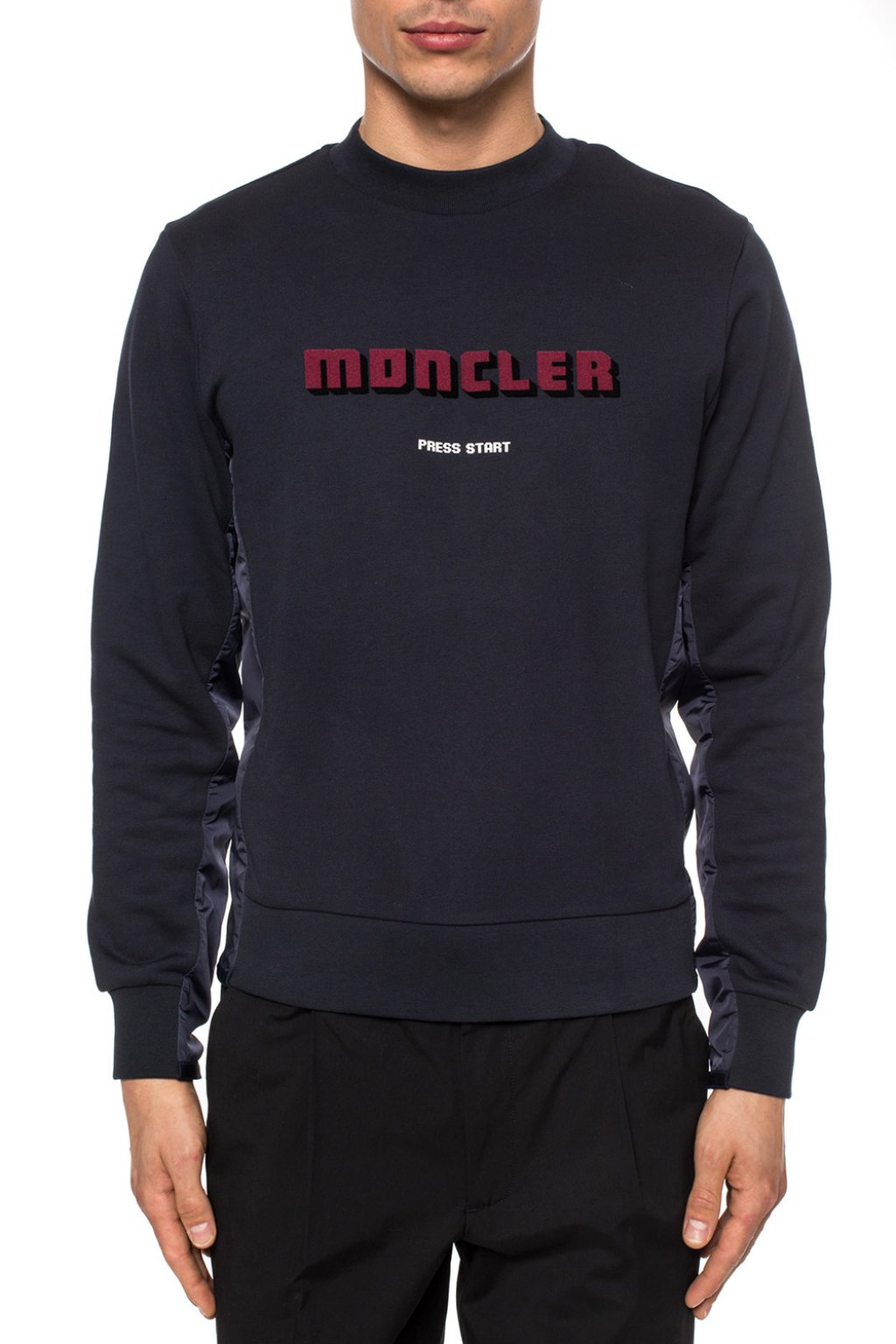 Navy blue Logo printed sweatshirt Moncler Vitkac Canada